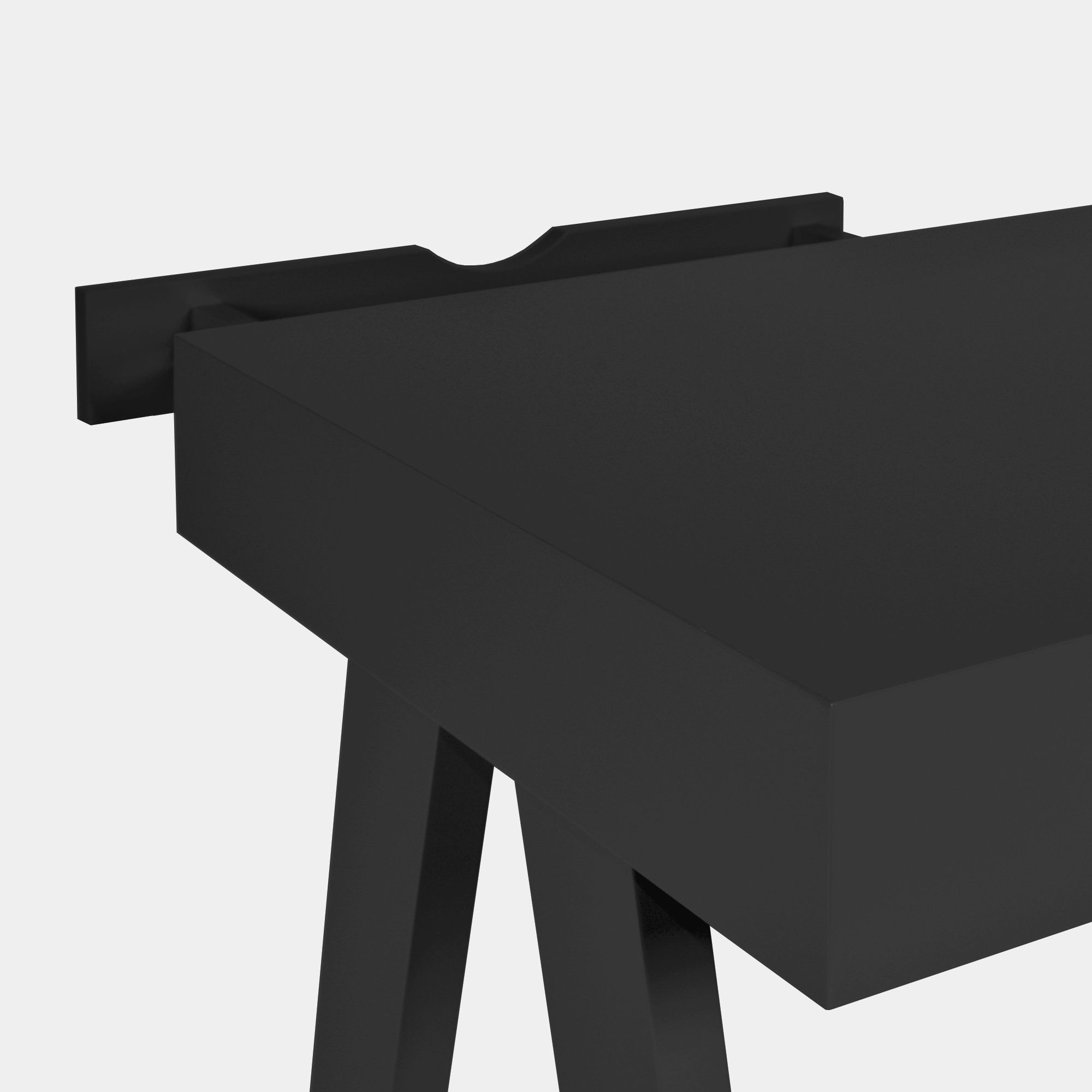 escrivaninha 2 gavetas olivia preto detalhe tras