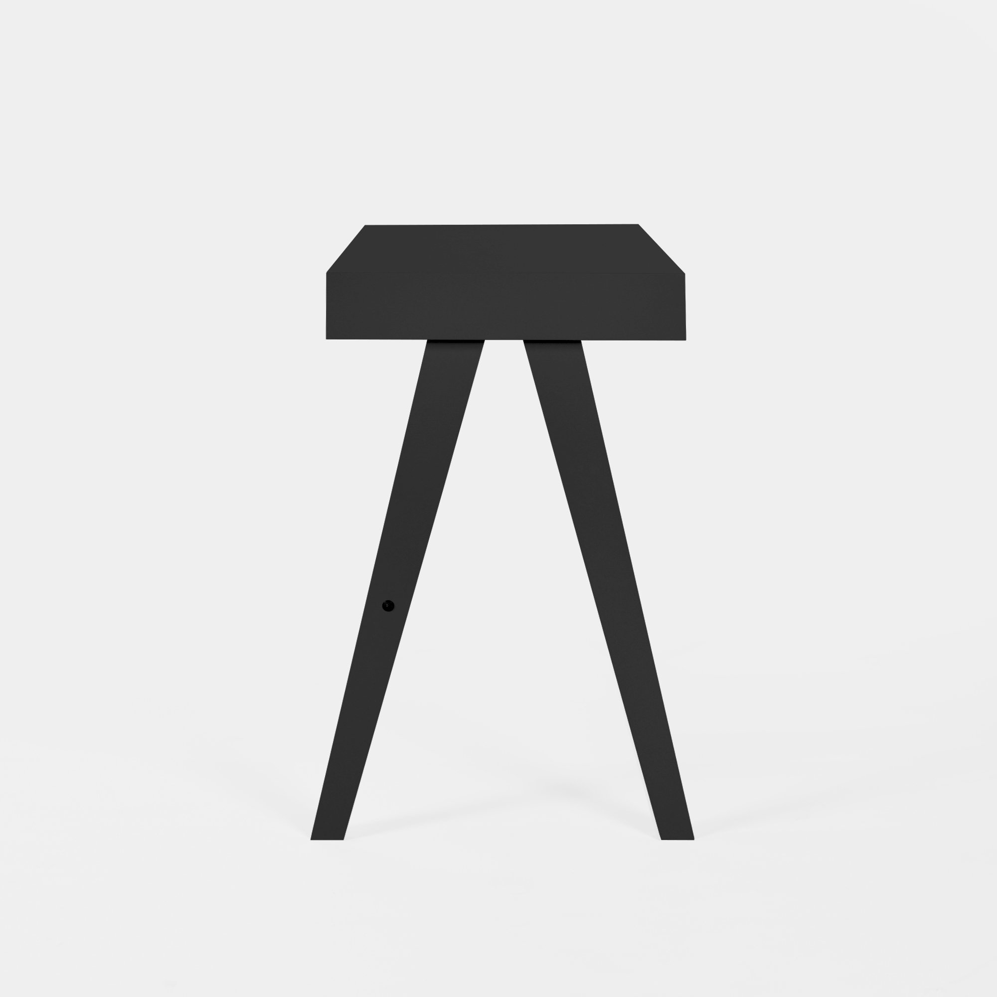 escrivaninha 2 gavetas olivia preto lateral