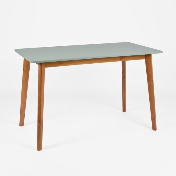 Mesa de Jantar 4 Lugares Retangular Joyce -Verde Oliva/Mel