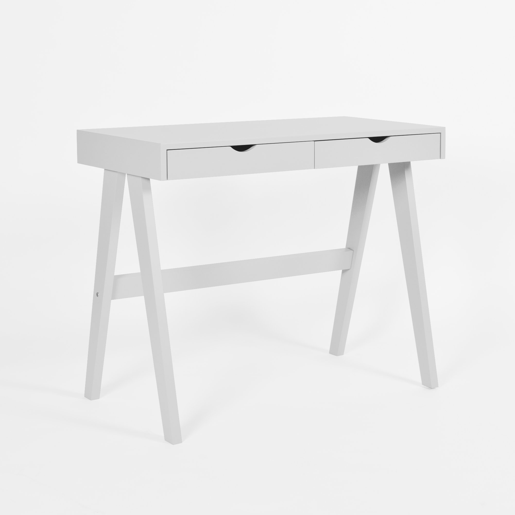 escrivaninha 2 gavetas olivia branco angulo lateral