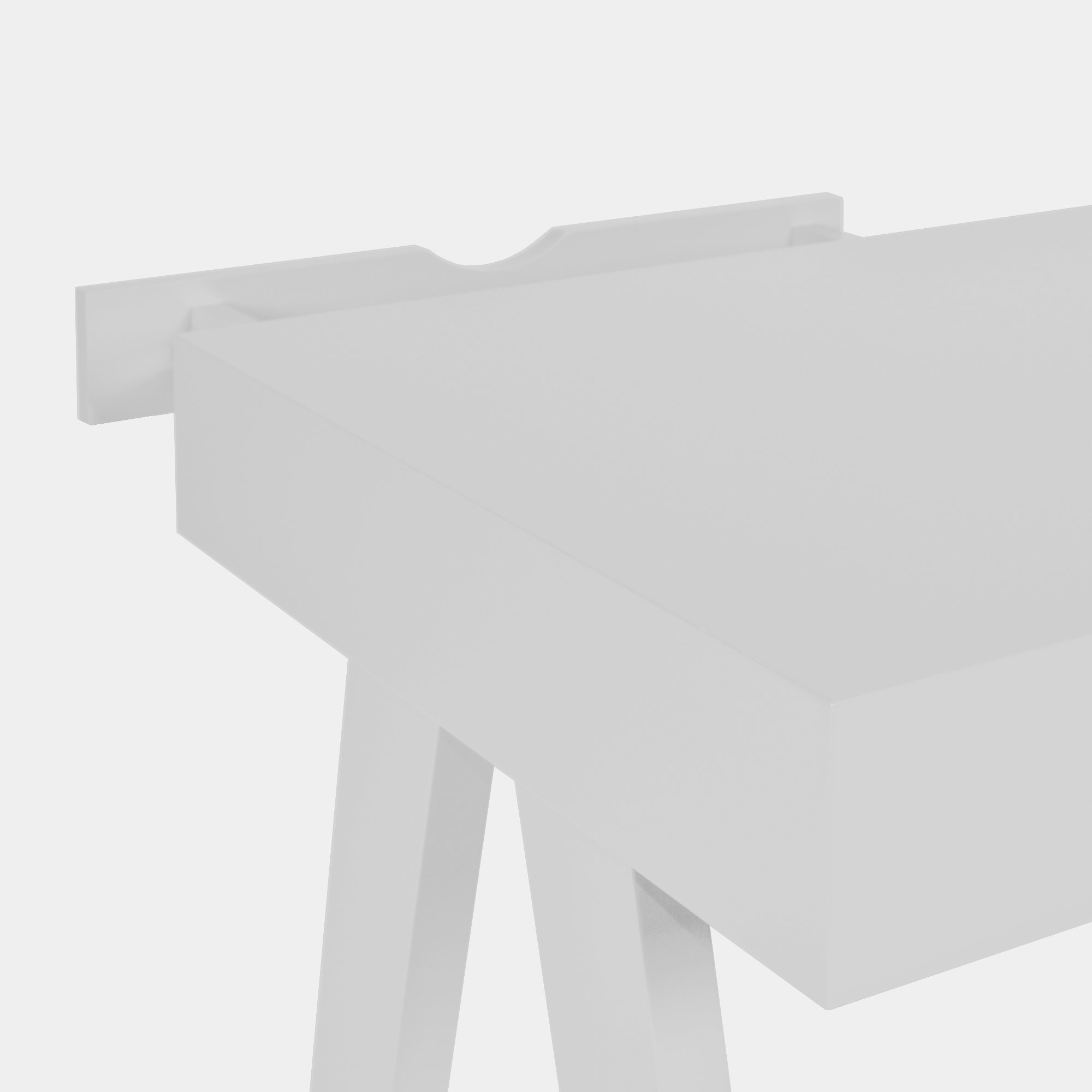 escrivaninha 2 gavetas olivia branco detalhe tras