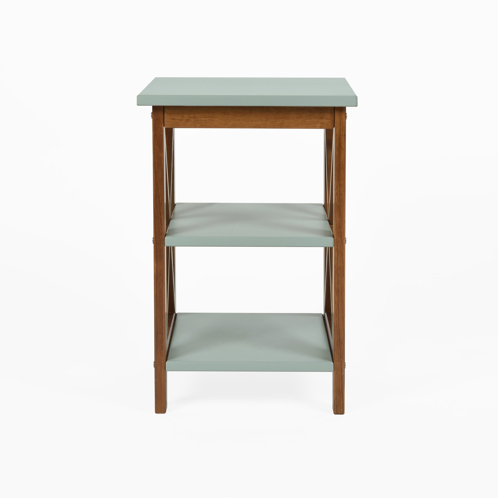 mesa lateral klein verde oliva e mel 1 de 2