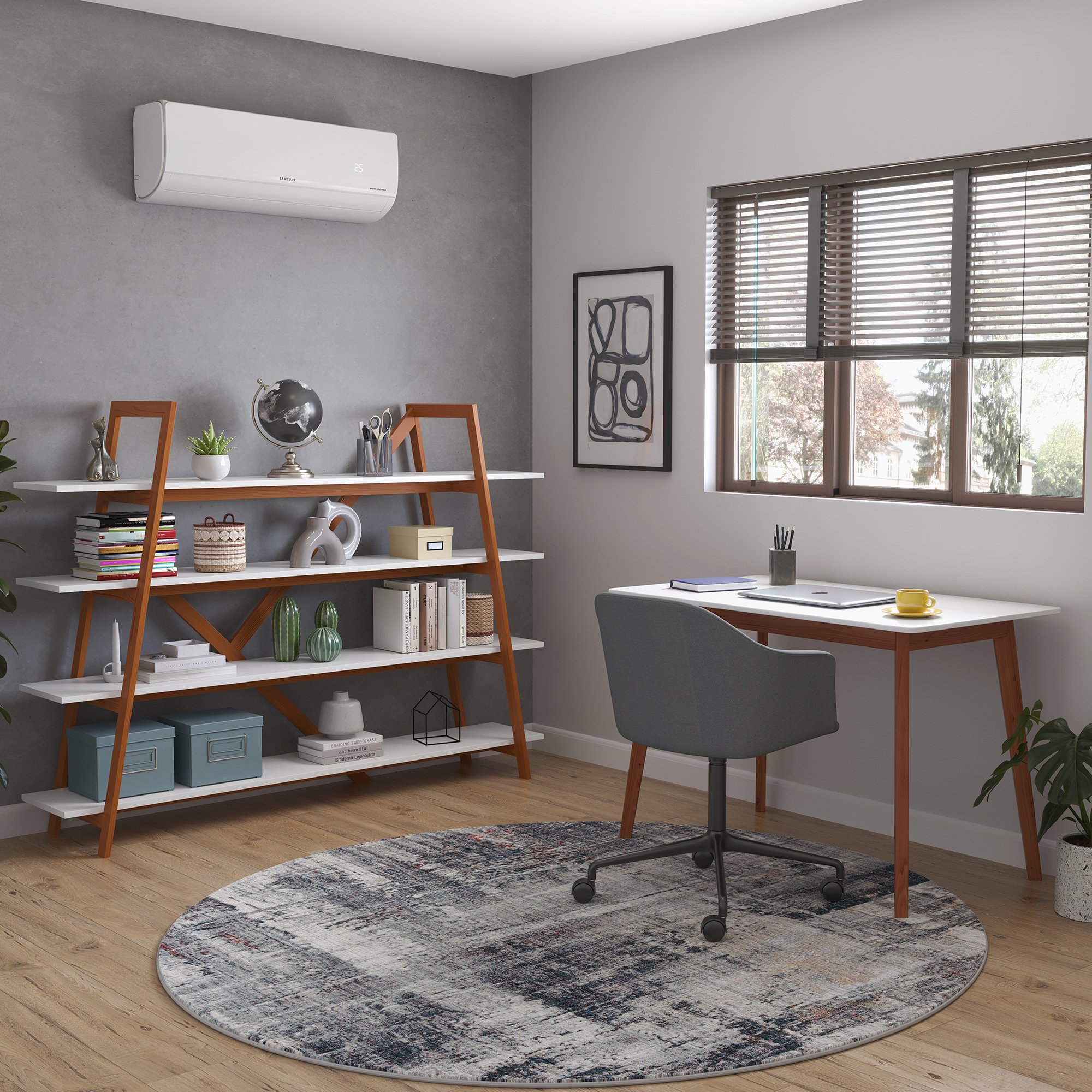 estante joyce branco e mel