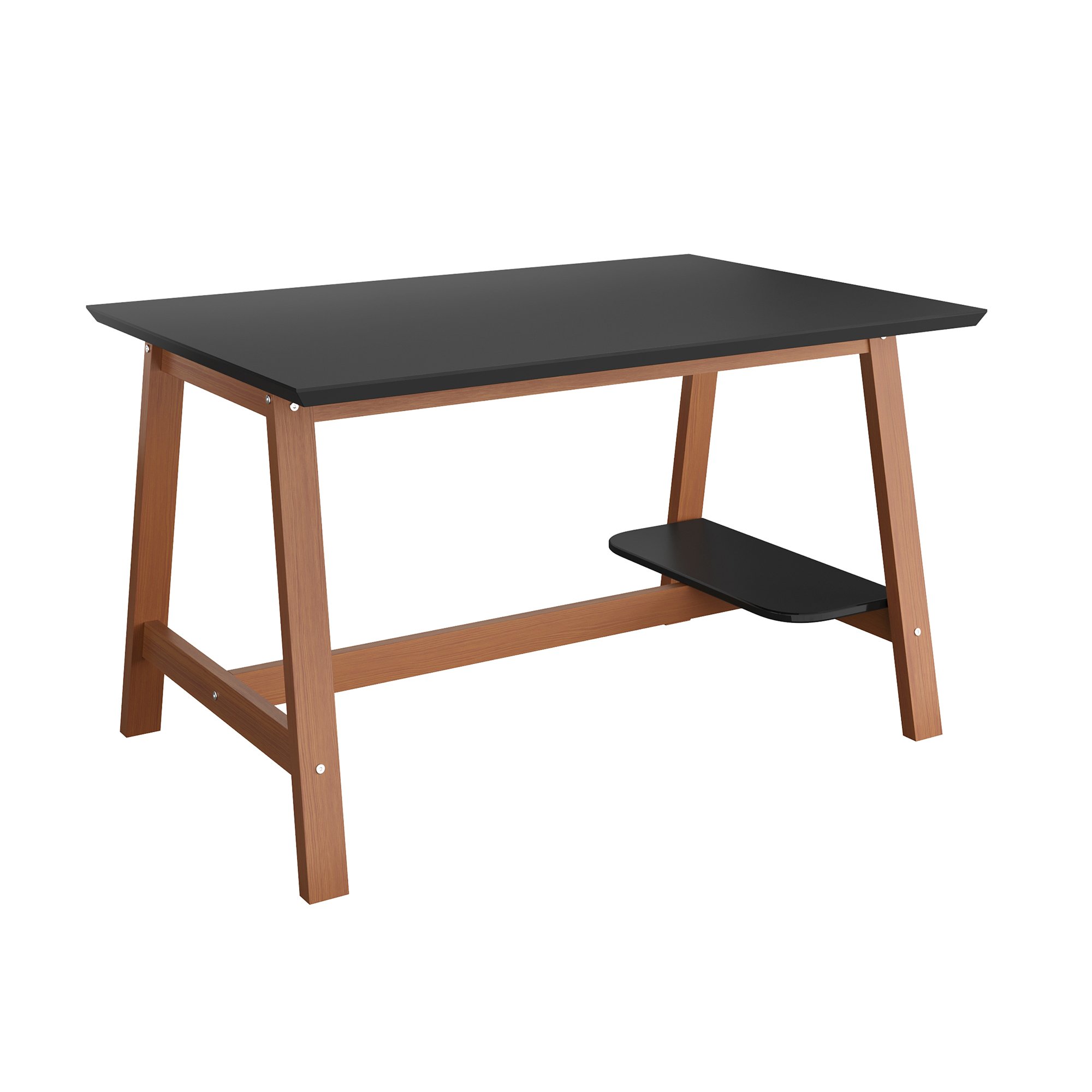 escrivaninha gamer marisa fundo infinito preto e amendoa