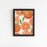 quadro laranjas gourmet com moldura ps preto 45 5 cm x 33 5 cm preto