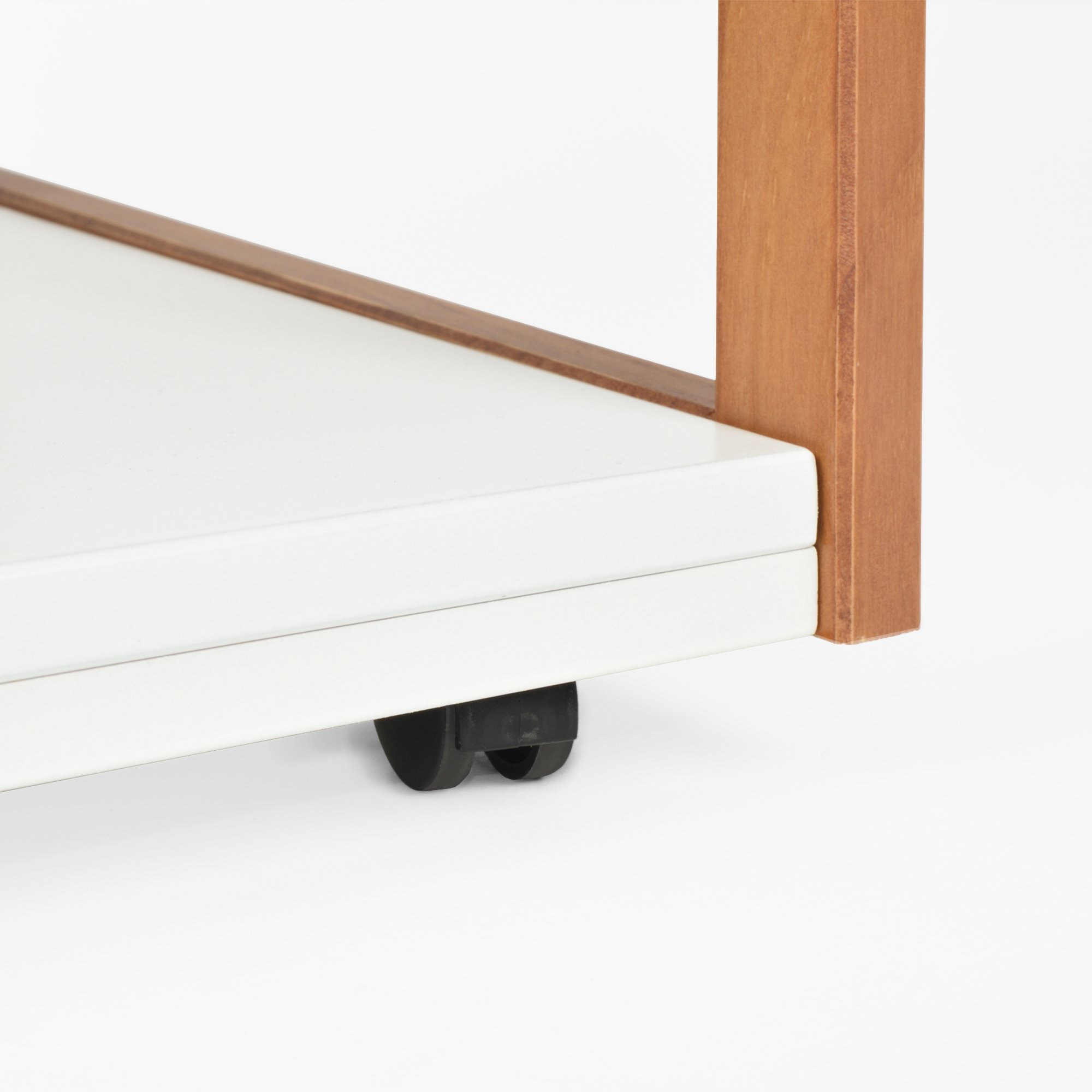 gaveteiro mesa de cabeceira joyce 1 gaveta branco e mel