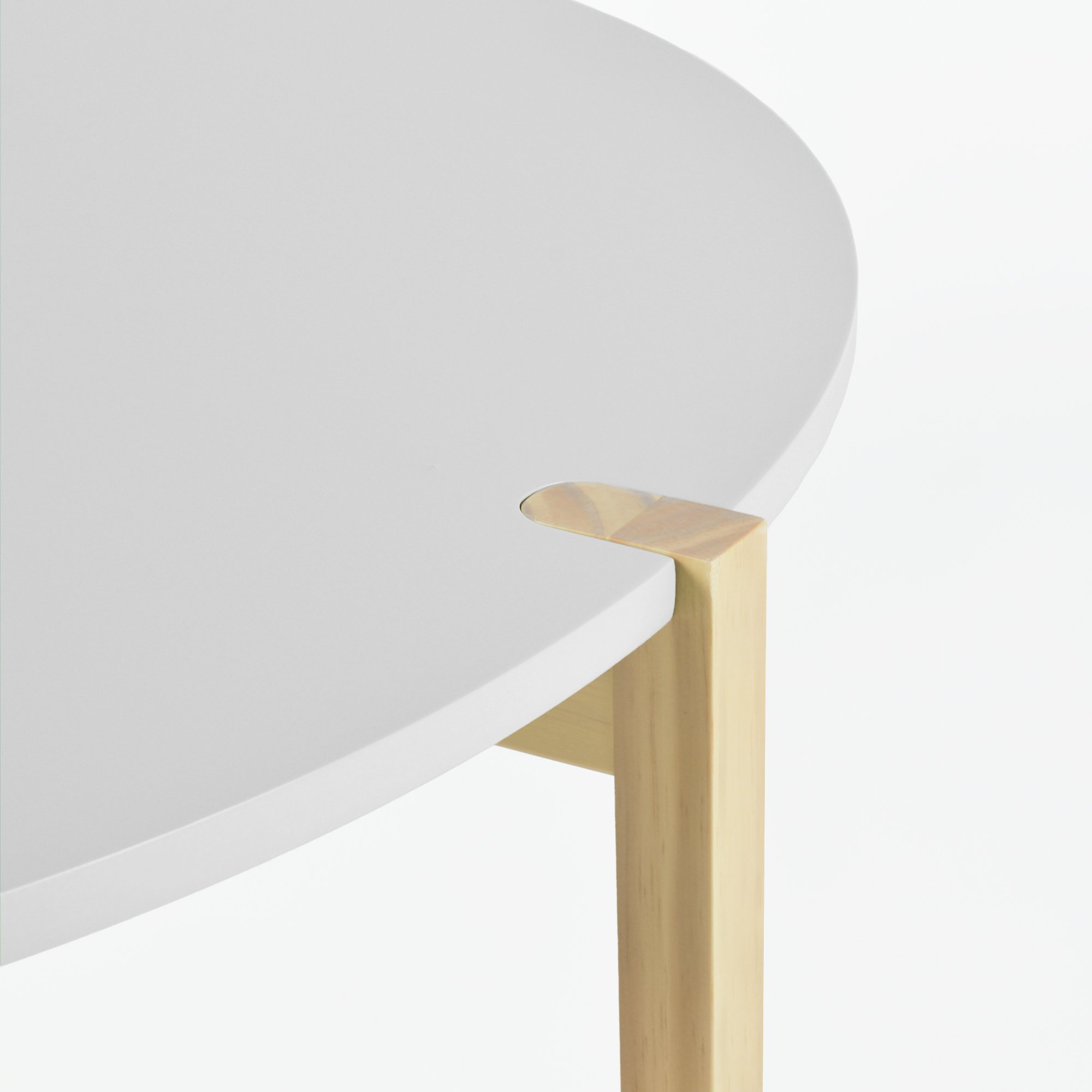 mesa de centro dove redonda o 82 5 cm branco e madeira natural