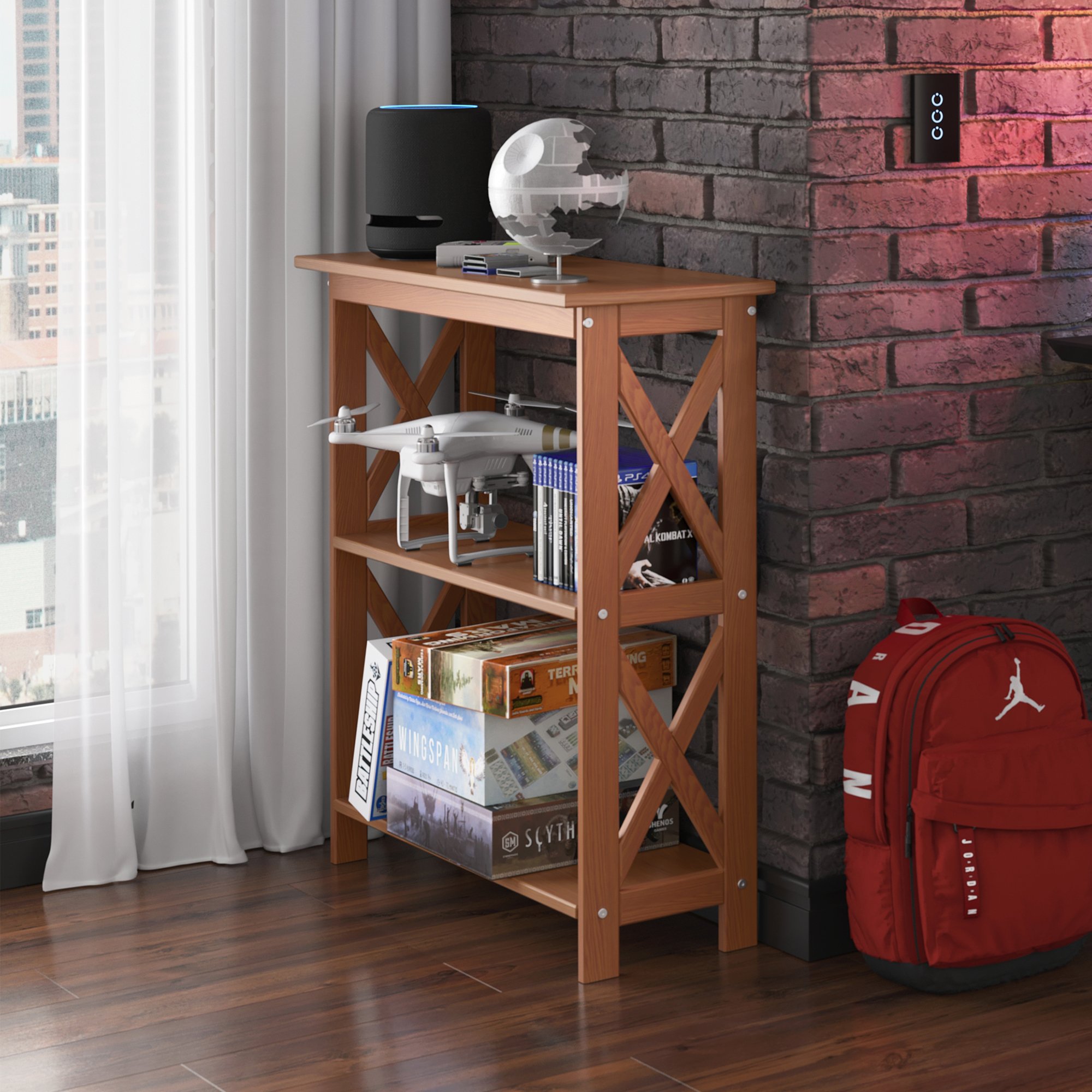 estante klein 2 prateleiras amendoa