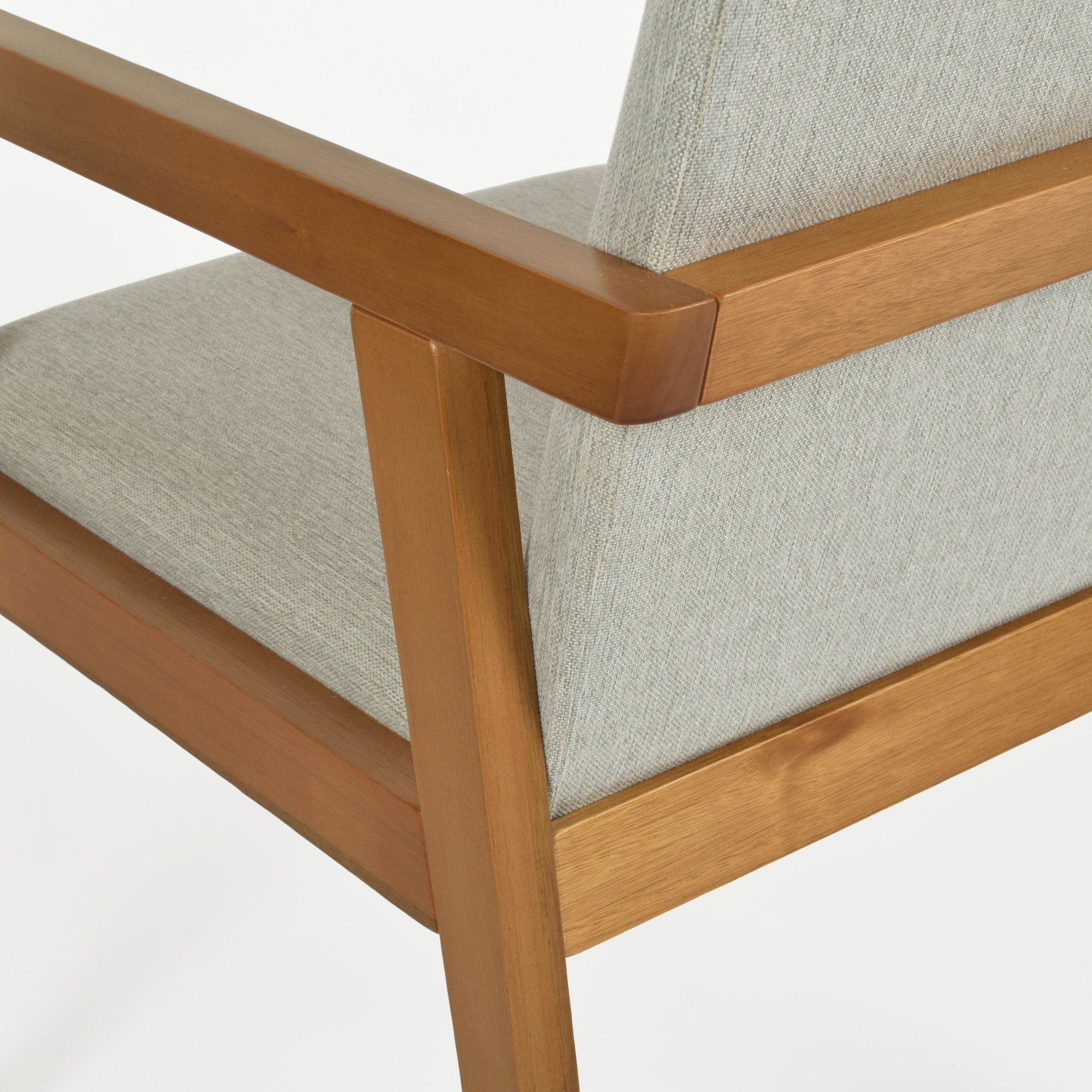 cadeira poltrona vision bege e mel