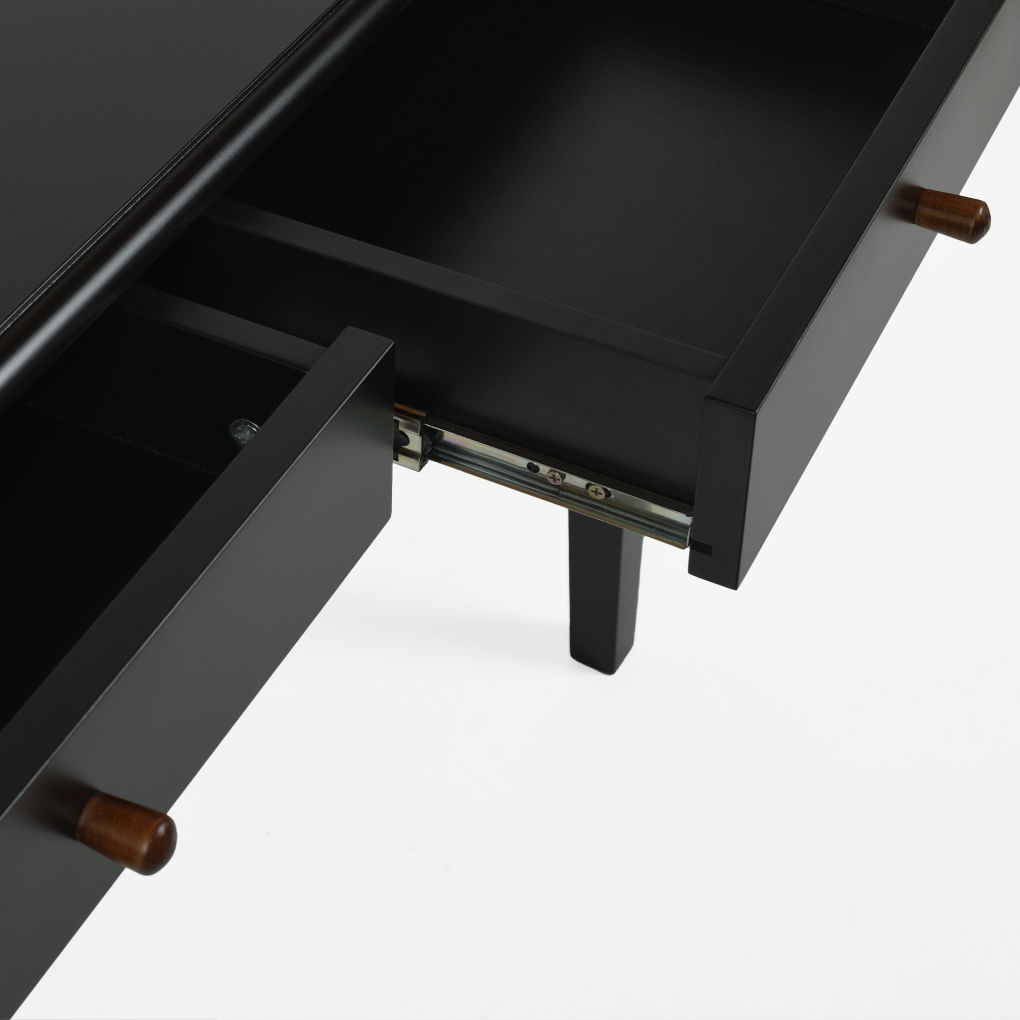 escrivaninha manhattan 2 gavetas preto