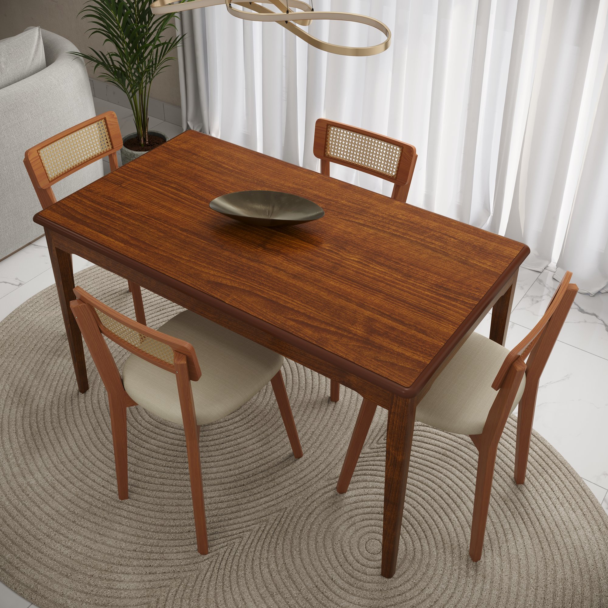 mesa de jantar manhattan 135 amendoa casa huma