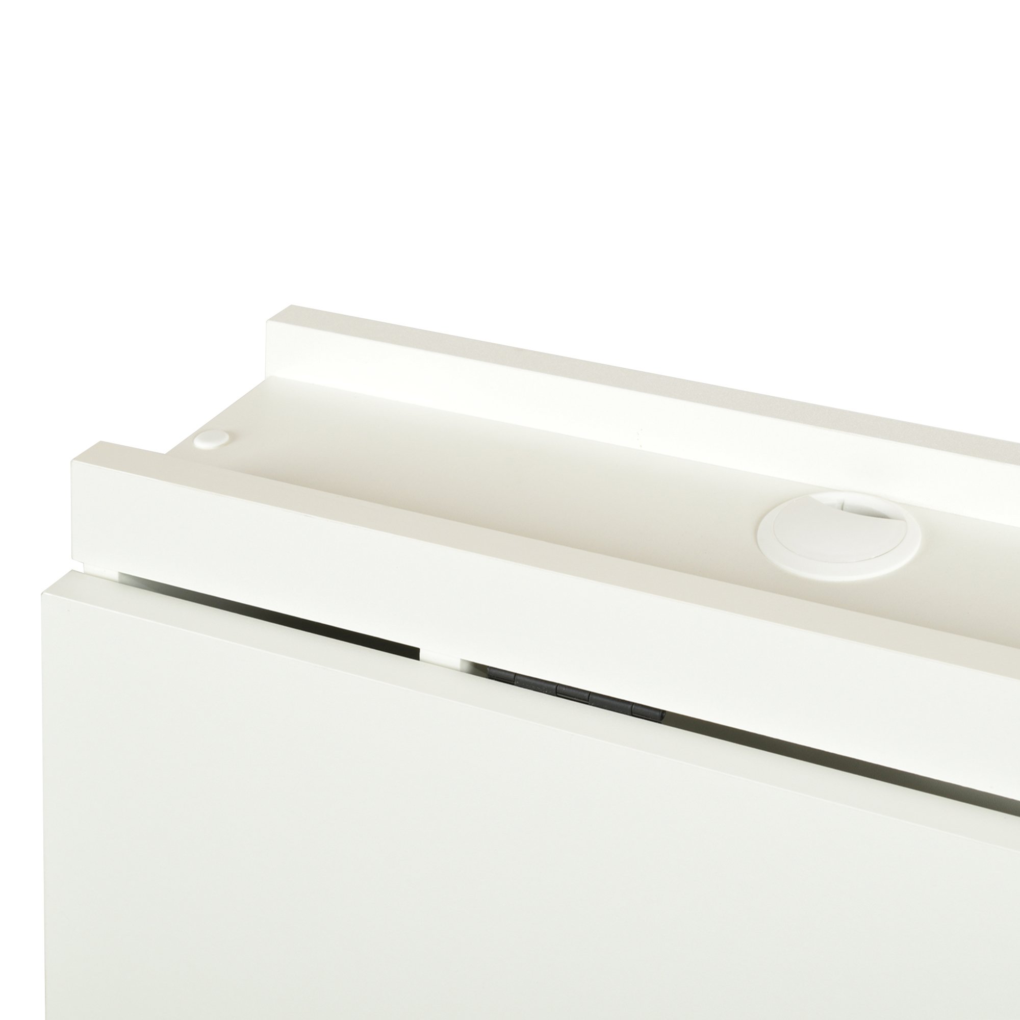 escrivaninha liz supensa dobravel com nichos branco casa huma