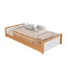 cama solteiro montessoriana reversivel golden branco e mel