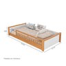 cotas cama solteiro montessoriana reversivel golden branco e mel