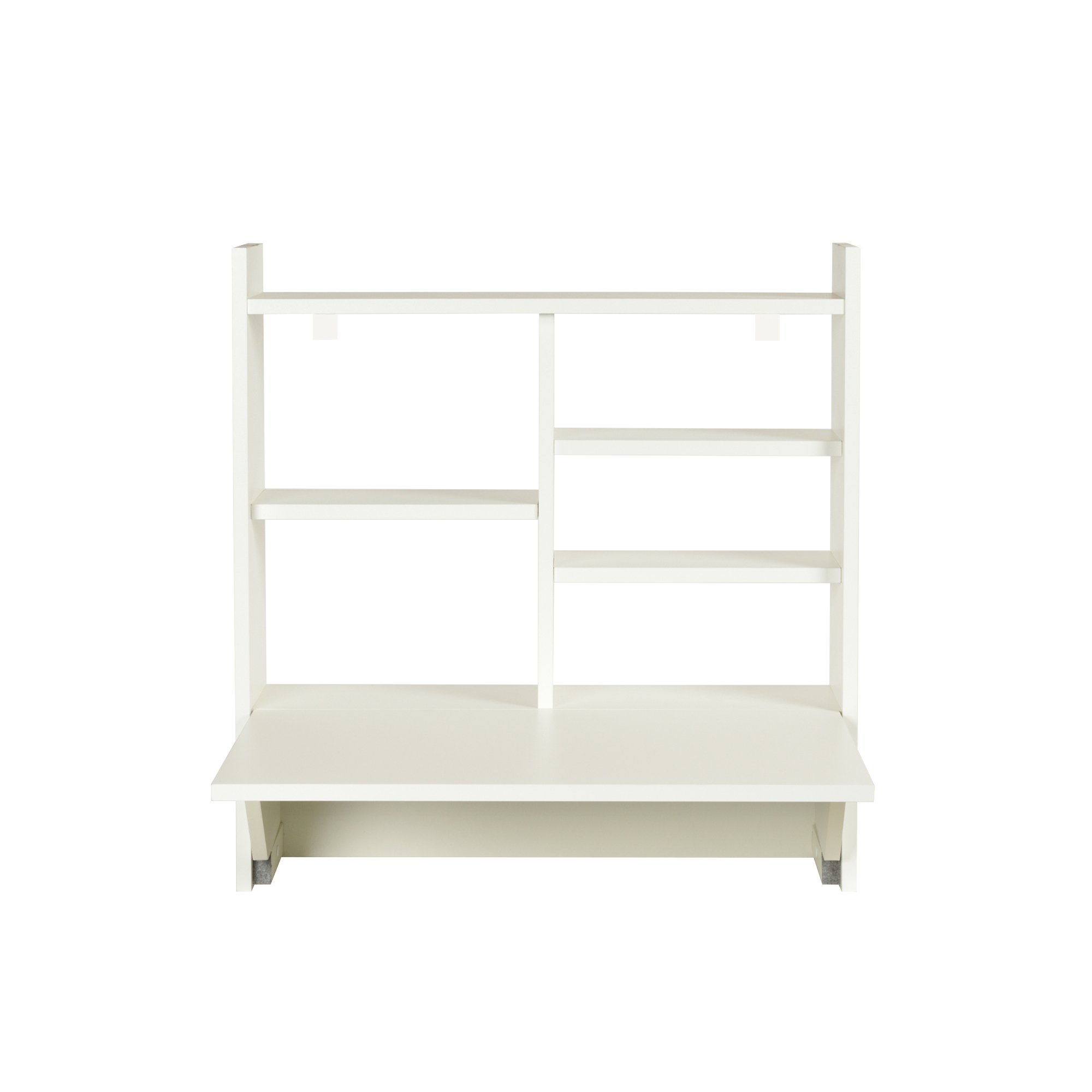 escrivaninha suspensa dobravel com nichos branco