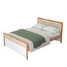 cama casal golden rattan branco e mel