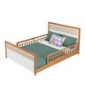 cama casal golden rattan reversivel montessoriano branco e mel