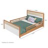cotas cama casal golden rattan reversivel montessoriano branco e mel