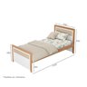 cotas cama solteiro reverssivel rattan golden branco e mel