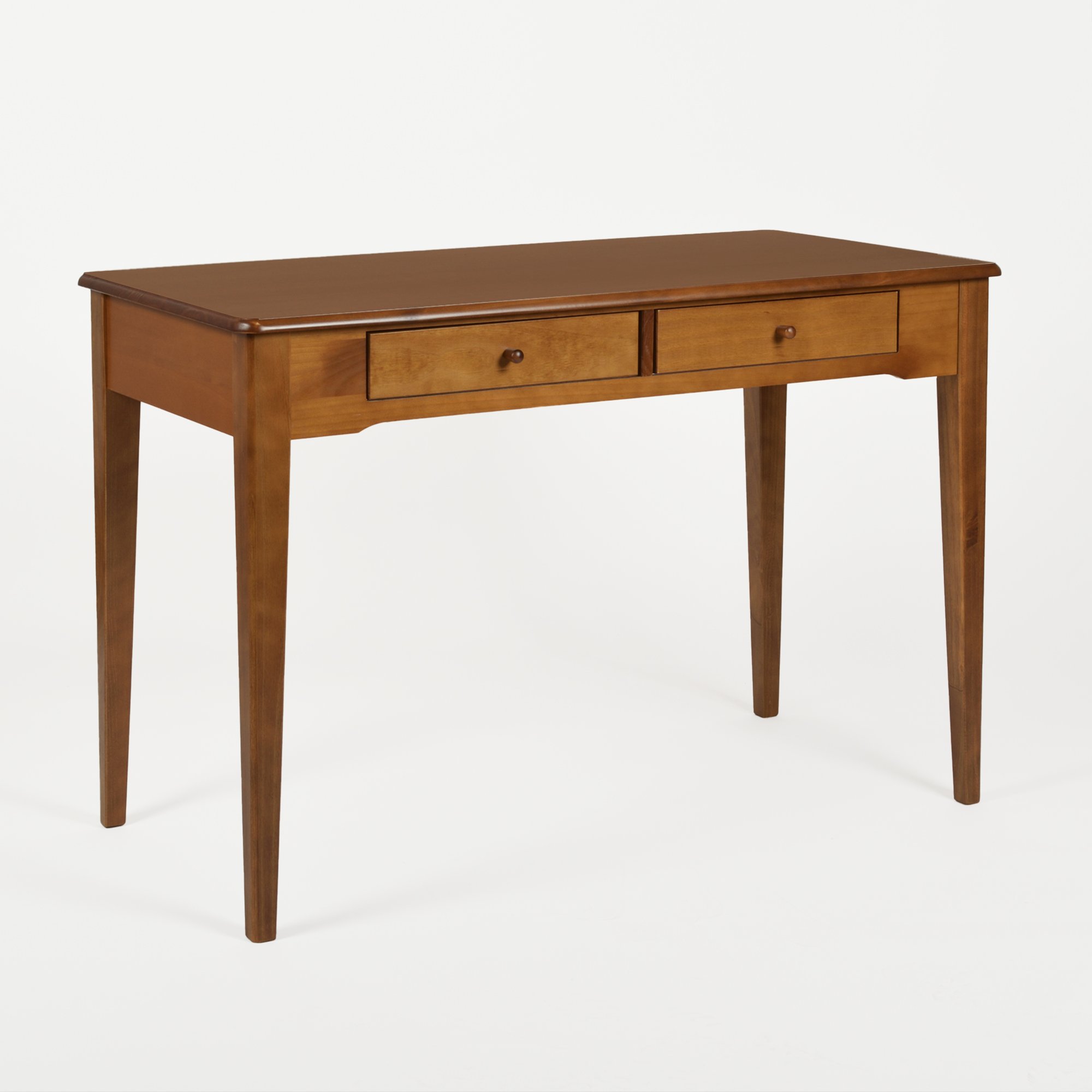 escrivaninha 2 gavetas manhattan 100 madeira macica amendoa