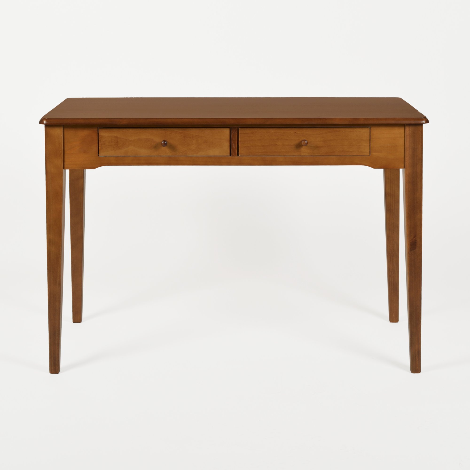 escrivaninha 2 gavetas manhattan 100 madeira macica amendoa