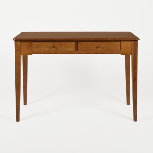 escrivaninha 2 gavetas manhattan 100 madeira macica amendoa