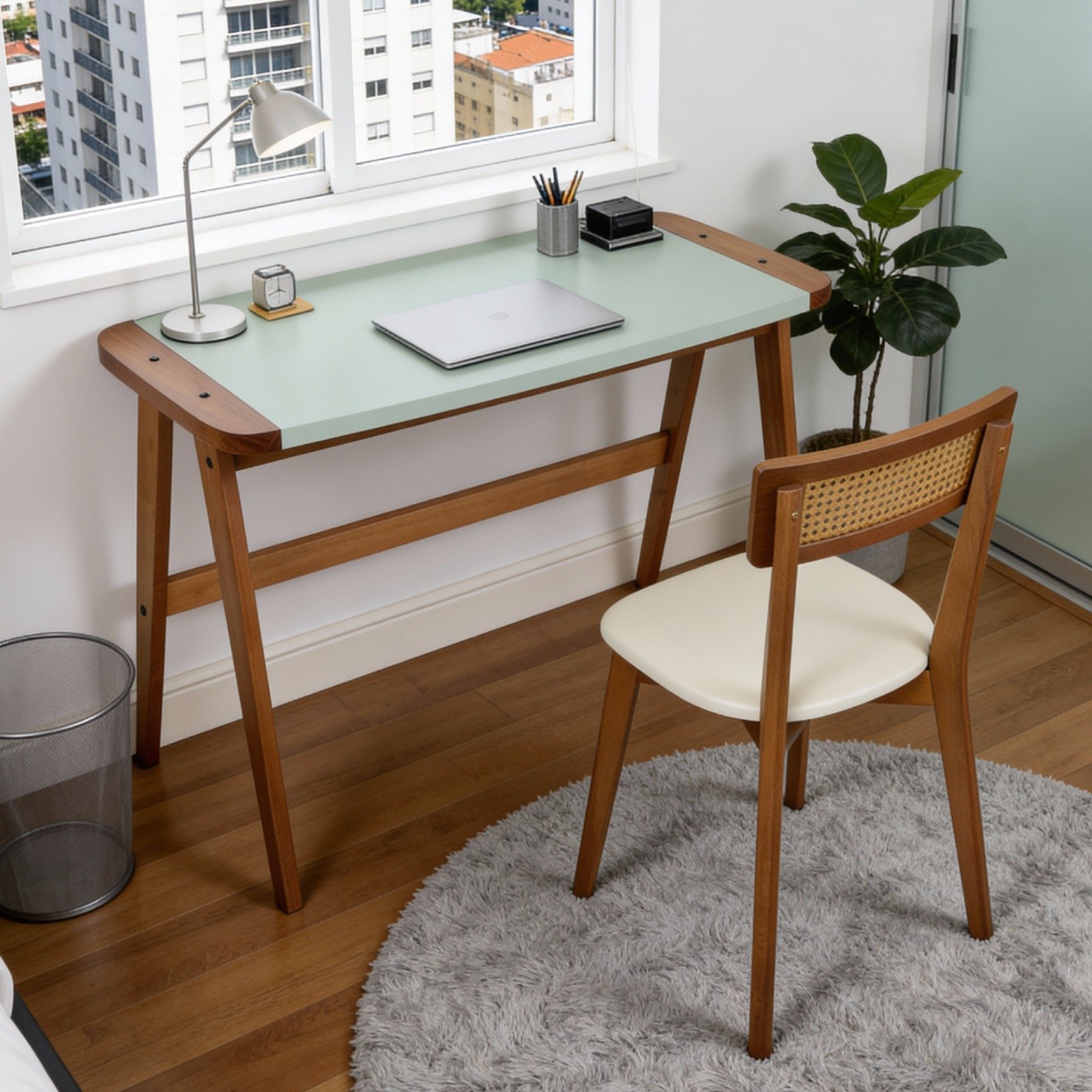 escrivaninha hoy verde oliva e mel