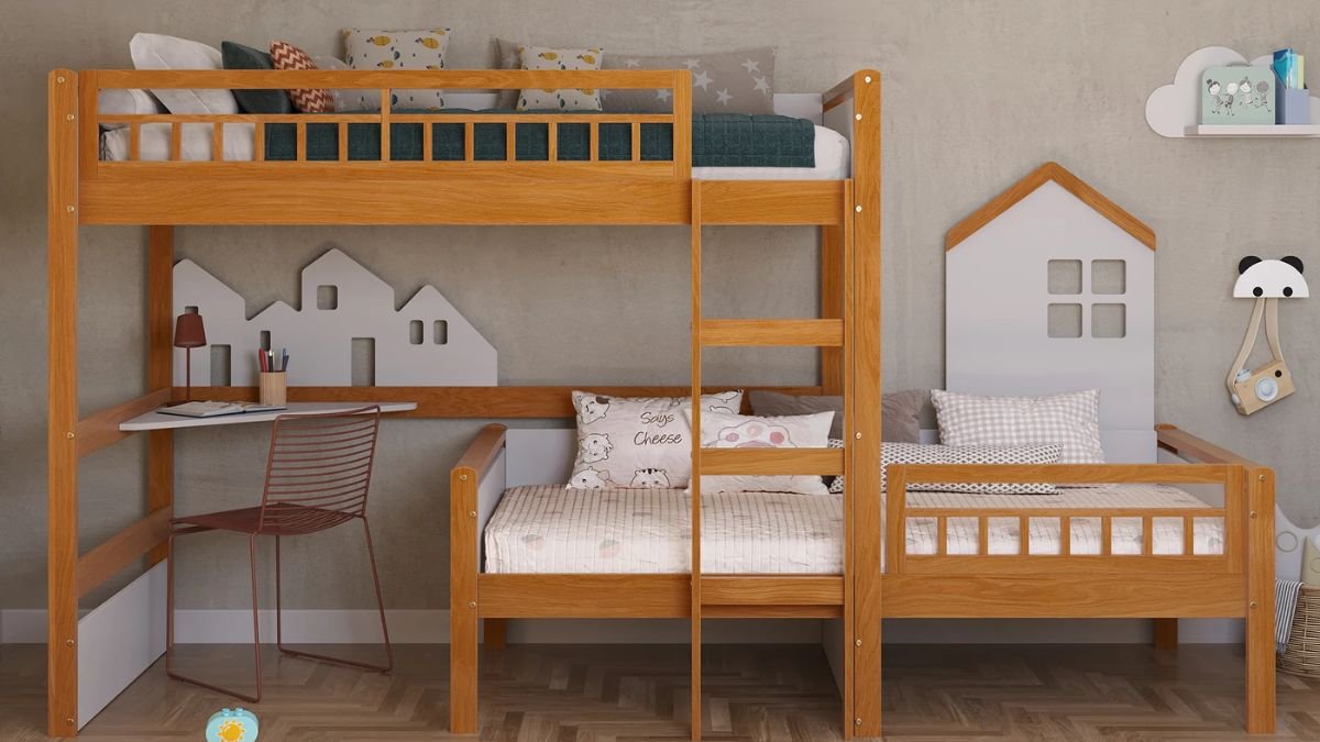 quarto de menina de madeira