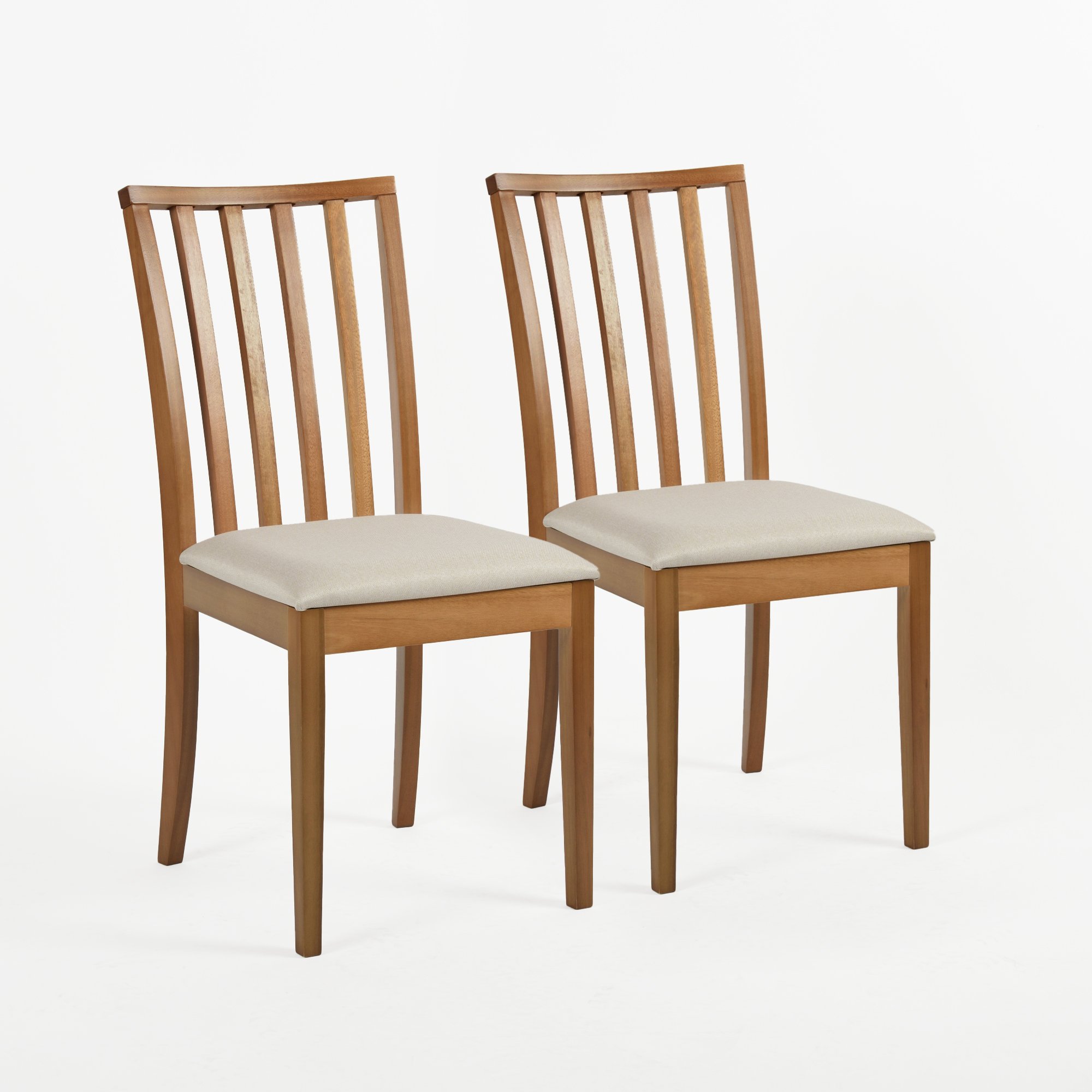 cadeira ema madeira macica assento estofado casa huma