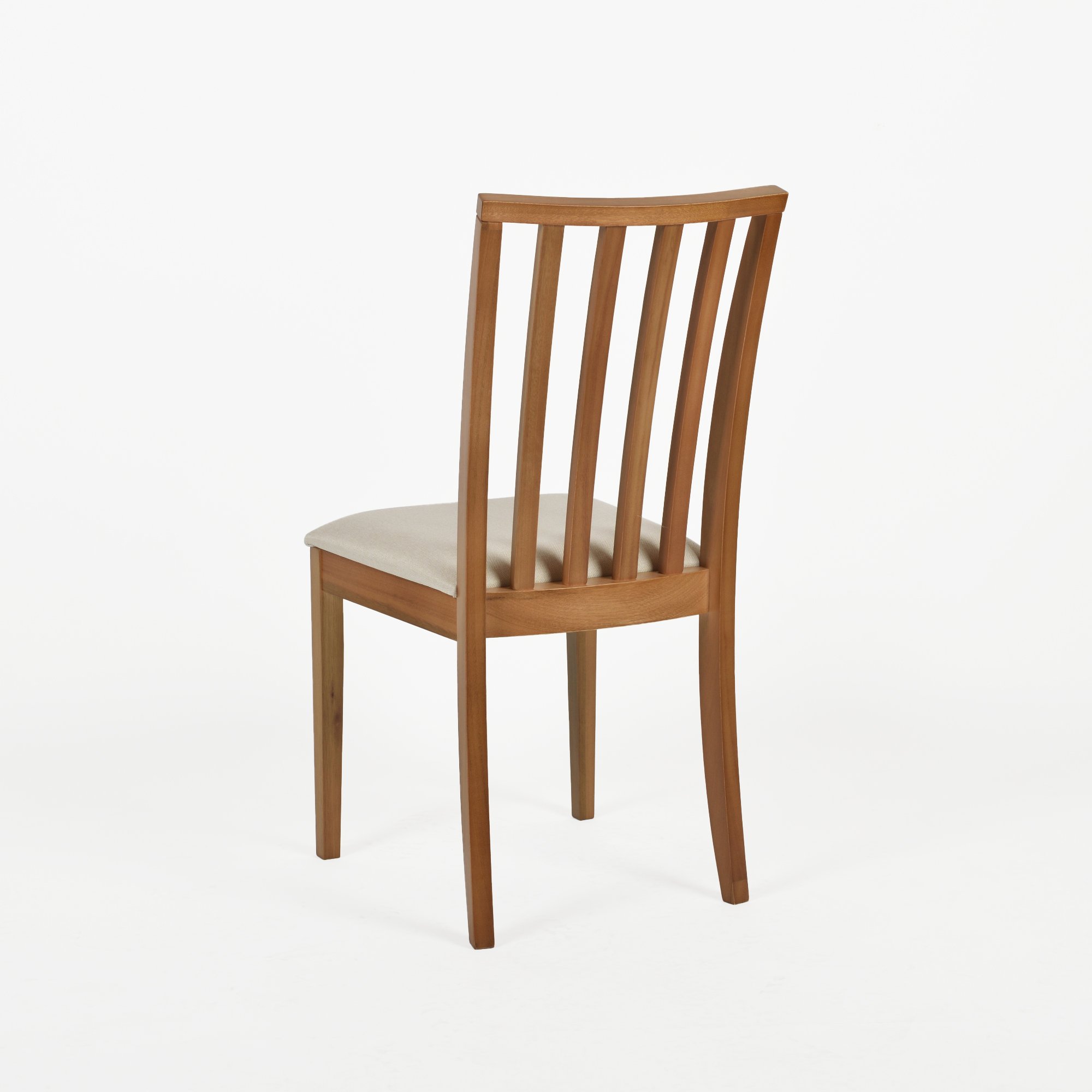 cadeira ema madeira macica assento estofado casa huma