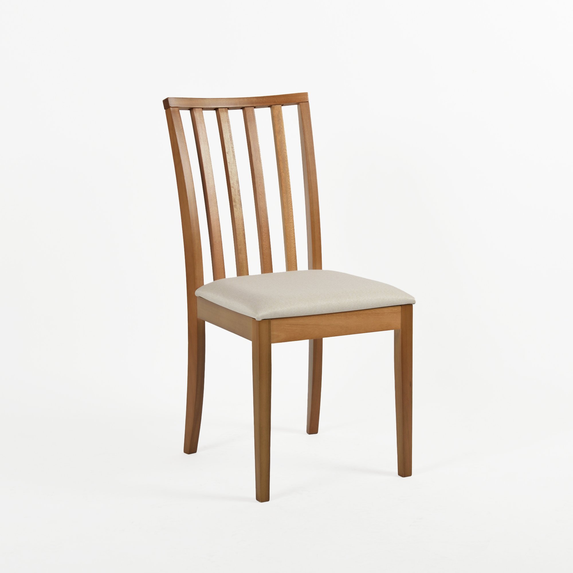 cadeira ema madeira macica assento estofado casa huma