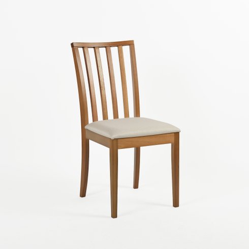 cadeira ema madeira macica assento estofado casa huma