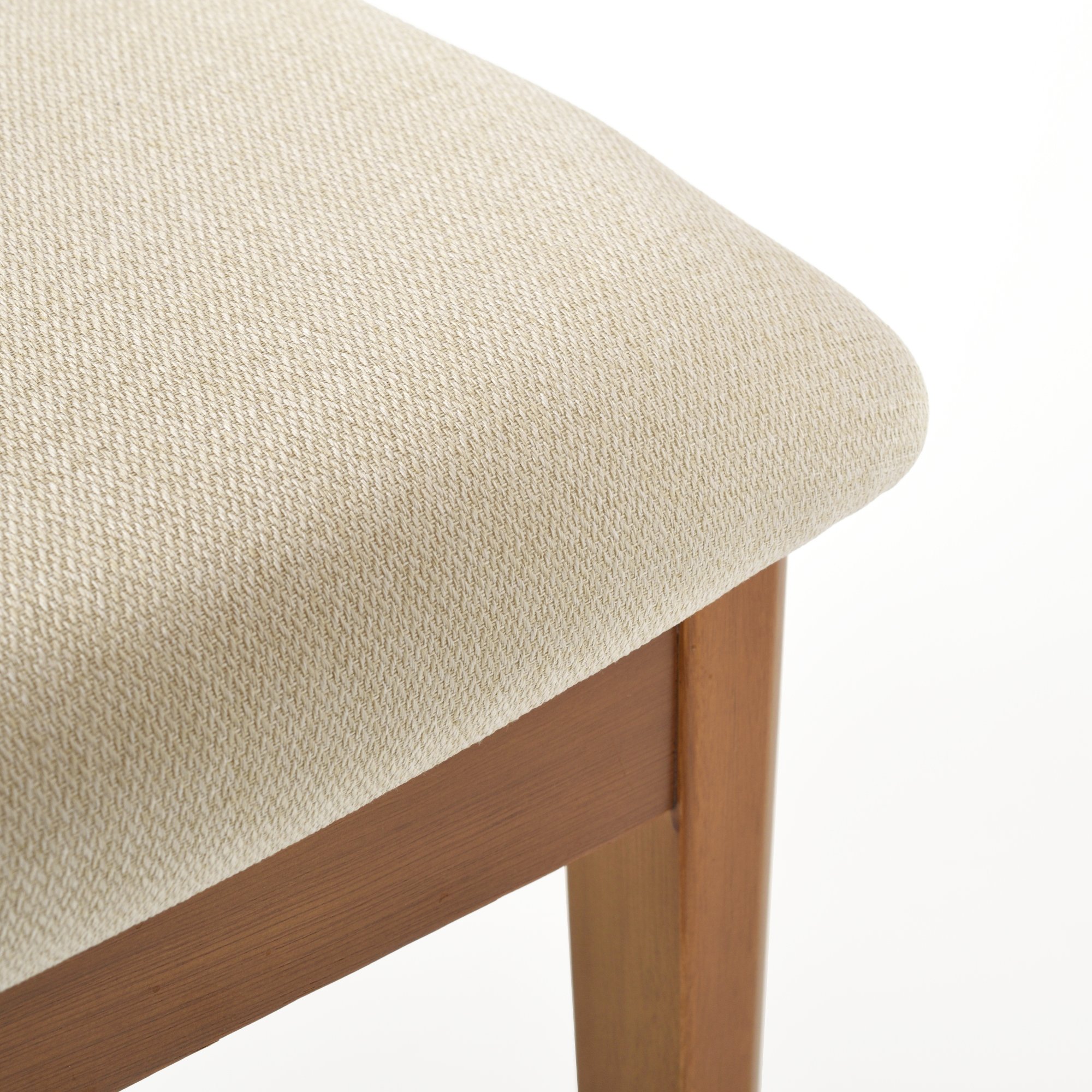 cadeira lisa madeira macica assento estofado casa huma