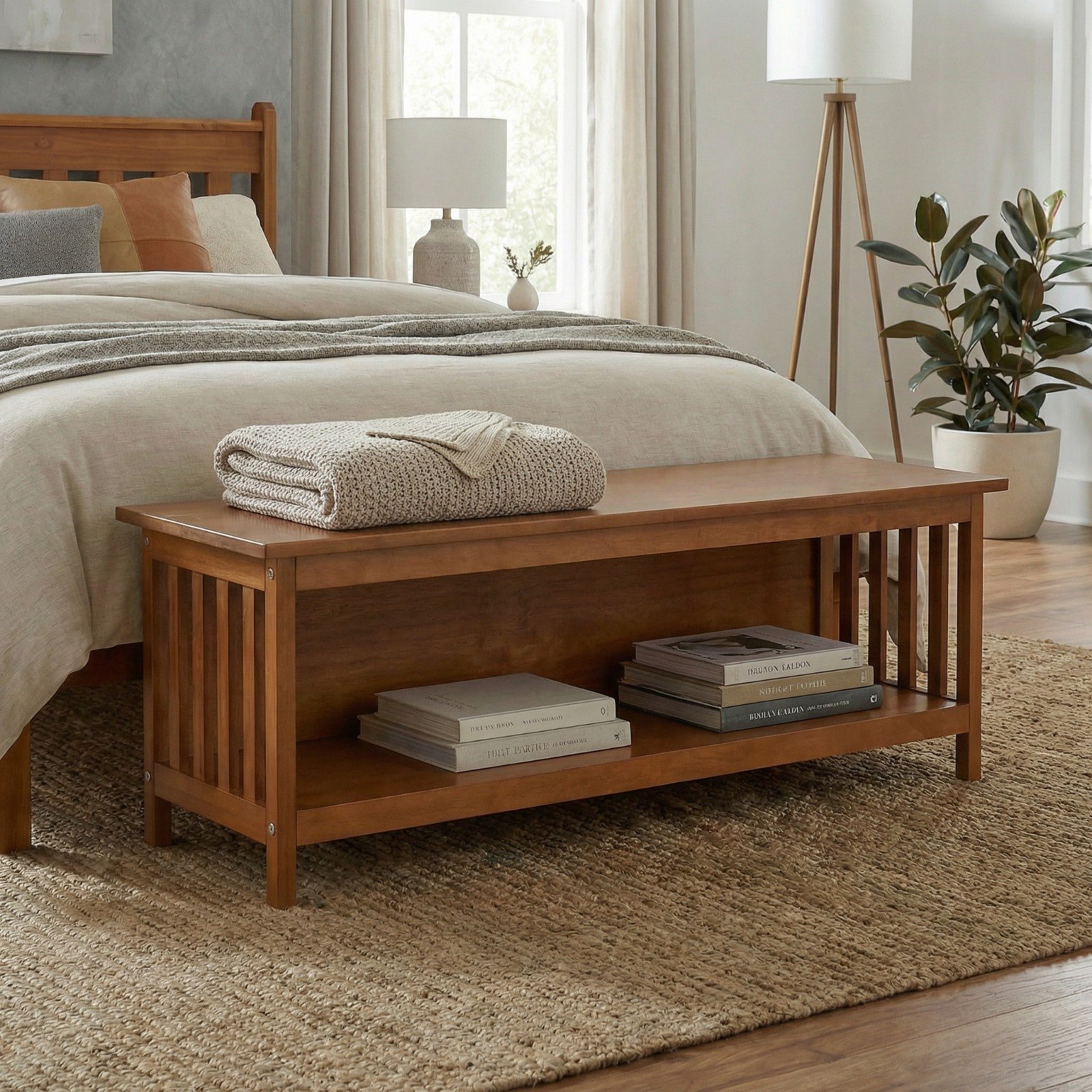 recamier campestre em madeira macica mel ambientacao