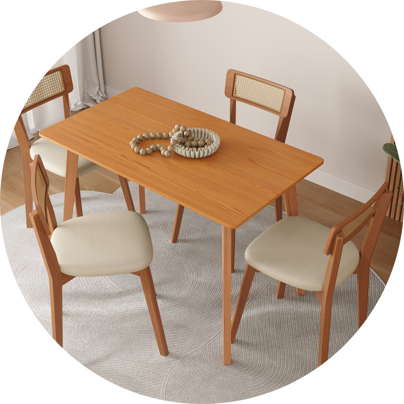 mesa de jantar joyce mel