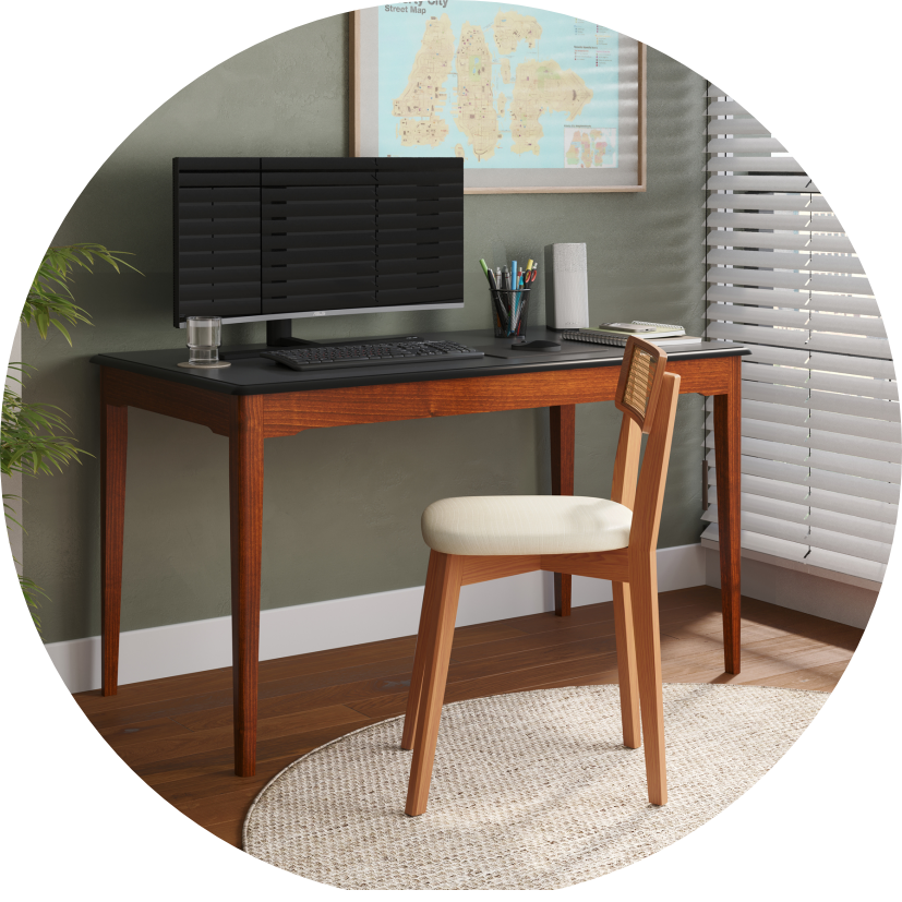 escrivaninha manhattan 135 cm x 75 cm preto redonda 02