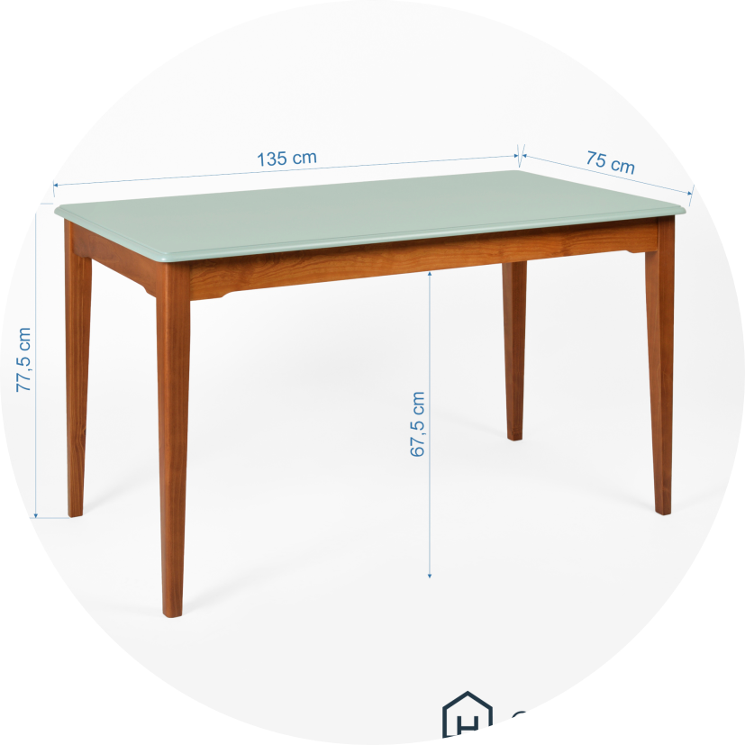 escrivaninha manhattan 135 cm x 75 cm verde redonda 04